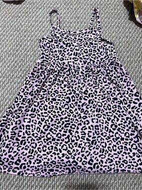 Girls 4T The Children's Place Pink and Black Leopard Print Sundress